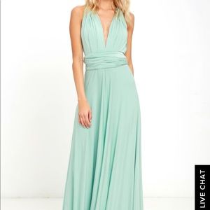 Lulu’s Tricks of the Trade Maxi Dress-light sage